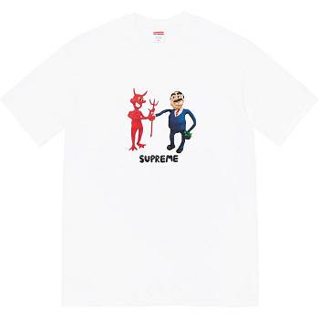 Supreme Business Tee T Paidat Valkoinen | FI217VD