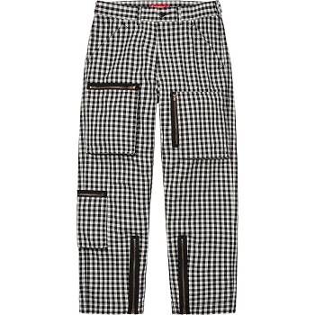 Supreme Gingham Flight Pant Housut Mustat | FI392HK