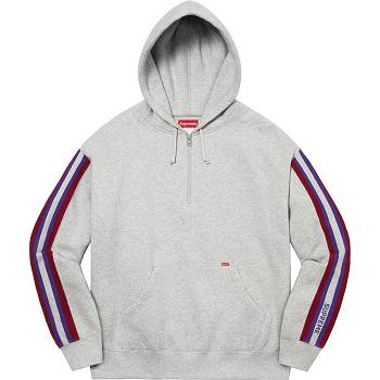 Supreme Half Zip Hupullinen Puserot Harmaat | FI292ZG