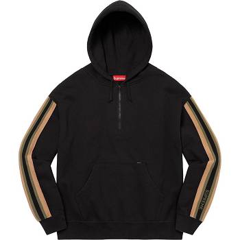 Supreme Half Zip Hupullinen Puserot Mustat | FI293XF