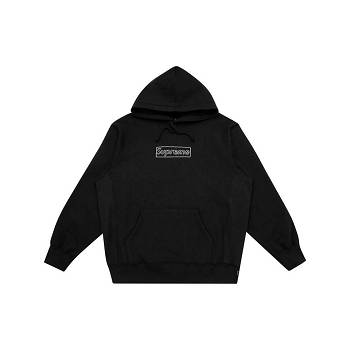 Supreme Kaws Chalk Logo Huppari Mustat | FI478BC
