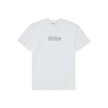 Supreme Kaws Chalk Logo T Paidat Valkoinen | FI197EX