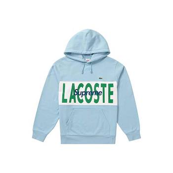Supreme LACOSTE Logo Panel Hupullinen Puserot Sininen | FI265LH