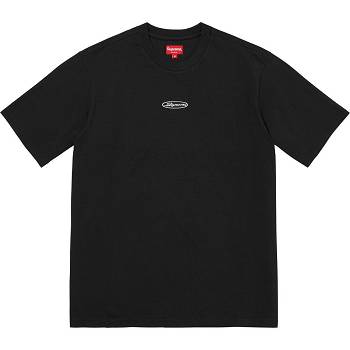 Supreme Oval Logo S/S Top Neulepuserot Mustat | FI337DN