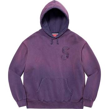 Supreme Overdyed S Logo Hupullinen Puserot Violetit | FI276RW