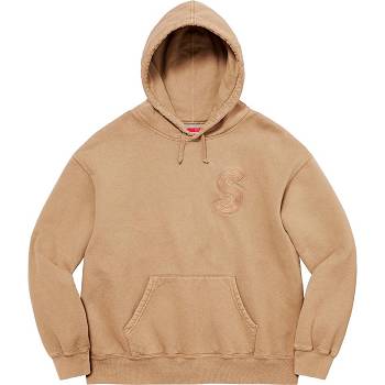Supreme Overdyed S Logo Hupullinen Puserot Ruskea | FI277TV