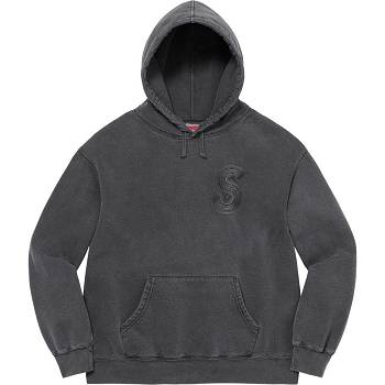 Supreme Overdyed S Logo Hupullinen Puserot Mustat | FI278YU