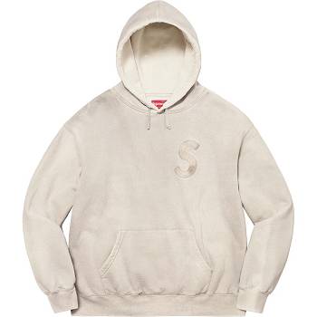 Supreme Overdyed S Logo Hupullinen Puserot Valkoinen | FI279UT
