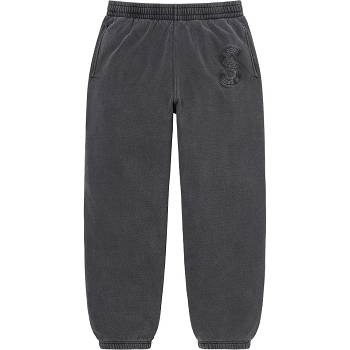 Supreme Overdyed S Logo Sweatpant Housut Mustat | FI403QZ