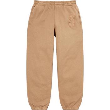 Supreme Overdyed S Logo Sweatpant Housut Ruskea | FI405EX