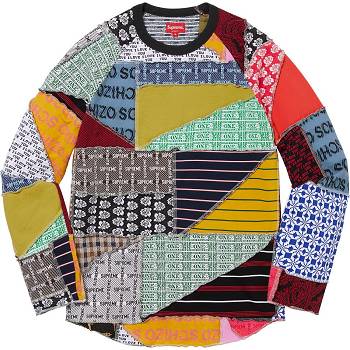 Supreme Patchwork Jacquard L/S Top Neulepuserot Monivärinen | FI324MA