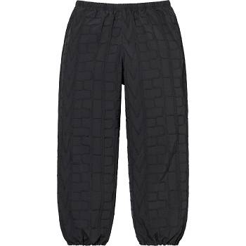 Supreme Repeat Stitch Track Pant Housut Mustat | FI400BC