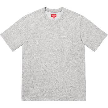 Supreme S/S Pocket Tee Neulepuserot Harmaat | FI319XF