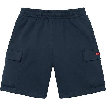 Supreme Small Box Baggy Cargo Sweat Shortsit Laivastonsininen | FI371XF