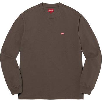 Supreme Small Box L/S Tee Neulepuserot Ruskea | FI341JJ