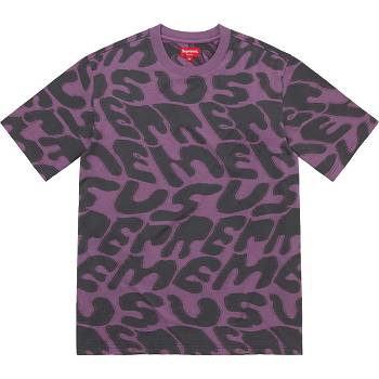 Supreme Stacked Intarsia S/S Top Neulepuserot Violetit | FI309AP