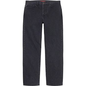 Supreme Stone Washed Black Slim Jean Housut Mustat | FI434YU