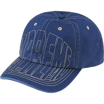 Supreme Visor Stitch 6-Panel Hatut Laivastonsininen | FI126PQ
